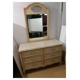 French Provincial Dresserr&Mirror-47x19x72"