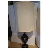 Table Lamp w/Heavy Metal Base&Shade-36"H