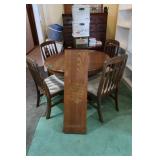 42"Rd DiningTable w/Leaf&4 Chairs