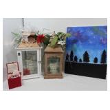 2 Colonial Style Candle Lamps(9x9x18, 7 1/2x7