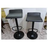 2 Black Adjustable Chairs
