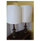 2 Polished Brass Finished Lamp