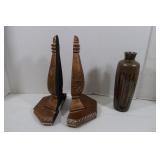 17"H Bookends & Pier 1 Vase
