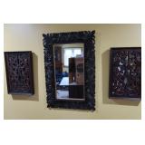Wall Dcor-Wood Framed Mirror(24x34),Wood Dcor