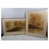 2 Signed&Numbered Framed Prints-21x27, 19x31