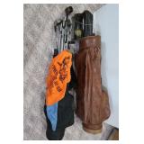2 Golf Bags w/Misc Clubs
