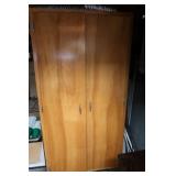 Wooden Storage Cabinet w/Contents-33x27x66