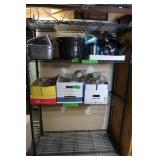 Black Metal Shelving Unit-48x14x75"