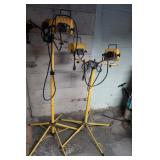 2 Portable Dual Work Lights w/Adjustable Arm
