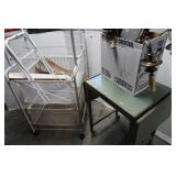 Laundry Cart, Vintage Typewriter,Stand, Wall