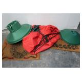 2 Tree Stands, Christmas Door Mats, Lg Tree Bag