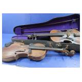 Vintage Violin&Vintage Violin w/Case(as is-both)