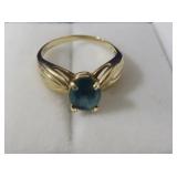 10K Blue Topaz Ring 2.3 gross wt. 10K Blue Topaz Ring 2.3 gross wt.