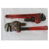 Ridge Pipe Wrenches-Lot Ridge Pipe Wrenches-Lot
