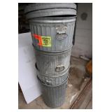 4-30gal. Metral Trash Cans 4-30gal. Metral Trash Cans