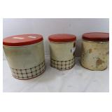 3 Metal Canisters 3 Metal Canisters