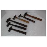 5 Ball Peen Hammers(14",12",10",2-13"),TackHammer