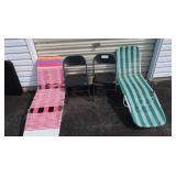 Chair Lot-2 Metal Folding, 2 Lawn Chairs Chair Lot-2 Metal Folding, 2 Lawn Chairs
