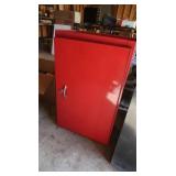 Metal Parts Cainet w/Key-18x11x29"H Metal Parts Cainet w/Key-18x11x29"H