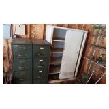 2-4 Drawer File Cabinets& 2 Door Metal Cabinet