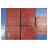 5 Antique Miniature Leather Library&Little Luxart 5 Antique Miniature Leather Library&Little Luxart