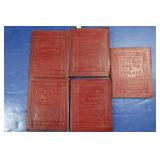 5 Antique Miniature Leather Library&Little Luxart 5 Antique Miniature Leather Library&Little Luxart