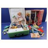 Vintage Barbie&Pepper Doll Cases w/Clothes&Dolls Vintage Barbie&Pepper Doll Cases w/Clothes&Dolls