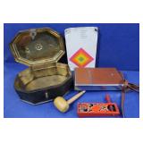 Vintage Polaroid Camera&8"x6",Corn Cob Pipe, Tin Vintage Polaroid Camera&8"x6",Corn Cob Pipe, Tin