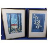 2 Framed Prints signed R Freund(12x17") 2 Framed Prints signed R Freund(12x17")