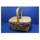 Longaberger 200 Christmas Coll Basket w/Liner&Prot Longaberger 200 Christmas Coll Basket w/Liner&Prot
