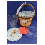 Longaberger Basket w/Protector/Liner Longaberger Basket w/Protector/Liner