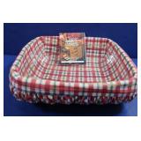 Longaberger Classic 8x8 Basket w/Liner/Protector