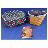 2 Longaberger Baskets incl Oregano Booking Basket