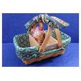 Longaberger 2000 Woven Memories Basket w/Liner/ Longaberger 2000 Woven Memories Basket w/Liner/