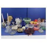 Misc Lot-Candy Dishes,Trinket Boxes,Plastic Fruit&