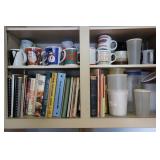 Lg Lot Coffee Mugs,Cookbooks, Plasticware