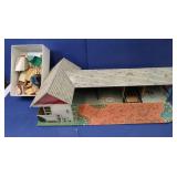 Vintage Metal Dollhouse w/Accessories-32x16x10" Vintage Metal Dollhouse w/Accessories-32x16x10"
