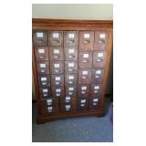 Antique Post Office Cabinet w/Cubbies(drawers have