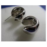 14K White Gold Earrings 9.9g (missing post)