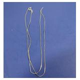 18K White Gold 19" Chain 2.1g (broken)