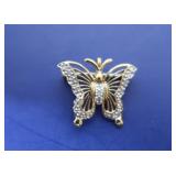 14K Butterfly Pin/Pend w/Dia. 2.2g Approx 1/4ct TW