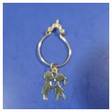 14K Yellow Gold Charm Holder w/Charm 1.1g