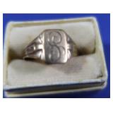 10K Signet Ring w/"G"(broken) 1gr