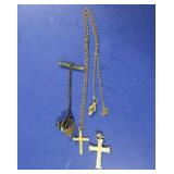 14K Cross&Tietac .6gr, 10K Cross 3.gr Gold w/GF