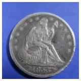 1853 Seated Liberty Silver Half Dollar