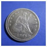 1854 Seated Liberty Silver Quarter