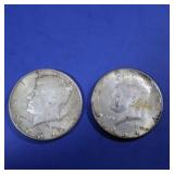 2-1964 Kennedy Half Dollars