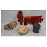 Simplex FlexiesAdv. Toy Pig&other Vintage Toys