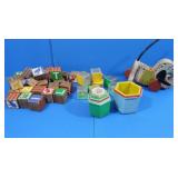 Vintage Wooden Alphabet Blocks, Fisher Price Nosey