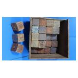 Vintage Wooden Alphabet Blocks